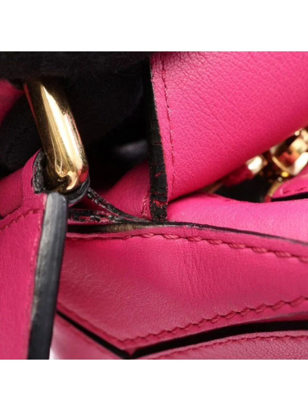 Loewe Handbag Puzzle Bag 2-Way Magenta Leather